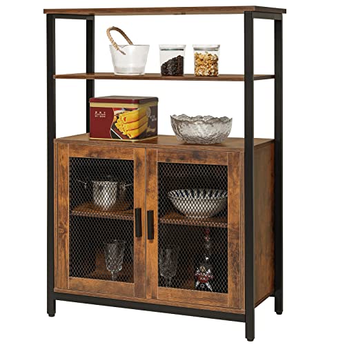 usikey Storage with 2 Doors, Rustic Kitchen Storage