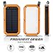 Solar Charger, BESWILL 8000mAh 3 USB Ports and 21 LED light Portable Solar External Battery Power Bank Phone Charger for iPhone, iPad, Samsung, Android and other Smart Devices（Orange)