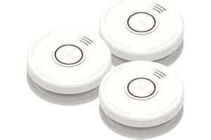 AUSAIM Smoke Detector 3 Pack Fire Alarm, Battery Included Photoelectric Technology Smoke Detector with Test Button and Low Battery Signal, Fire Safety for Home Bedroom and Babyroom