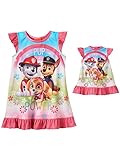 Paw Patrol Girls Nightgown Pajamas with Doll Gown (Toddler) (4T, Pup Power Pink)