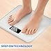 Smart Weigh Digital Body Weight Bathroom Scale,Tempered Glass,Backlit Display,Precision Measurements,Step-On Technology, 400 Pounds,Silver