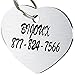 Stainless Steel Pet ID Tags Dog Tags Personalized Front and Back Engraving (Heart)