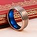 Three Keys Jewelry 8MM Tungsten Wedding Ring for Men Rose Gold Brushed Mens Wedding Band Engagement Ring