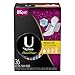 U by Kotex CleanWear Ultra Thin Feminine Pads with Wings, Regular, Unscented, 36 Count (Pack of 3)