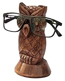 Kamla Sellers Spectacle Holder Wooden Eyeglass Stand Handmade Display Optical Glasses Accessories (Owl)