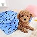 AK KYC 3 Pack 40 x 28 inch Puppy Blanket Cushion Dog Cat Fleece Blankets Pet Sleep Mat Pad Bed Cover with Paw Print Kitten Soft Warm Blanket for Animals, 3 X Paw A