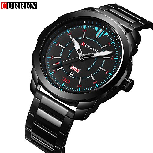 CURREN Relojes para Hombres Sport Reloj de Cuarzo 3ATM Waterproof Hombres Reloj de Acero de tungsteno - Imagen 3