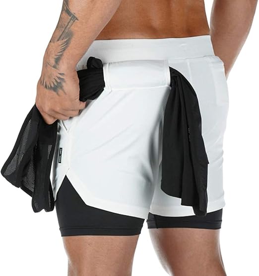 Superora Shorts d'EntraÃ®nement Sport Fitness Homme 2-in-1 Short Double Couche: Amazon.fr 