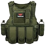 YAKEDA Outdoor Tactical Vest Adjustable Fit Adult