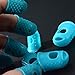 Finger Tip Protection - [9-Pack] of Teal Fingers - S (3) / M (3) / L (3) - Great for NonStick Arts & Crafts/Wax Carving/Guitar Players [for Petite Women and Kids]
