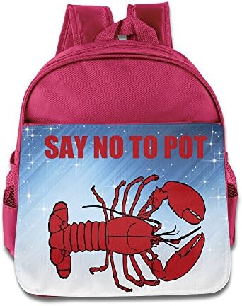 OurLove SAY NO TO POT Children Bookbag Backpack Leisure Size Size Key Pink