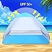 BATTOP Pop Up Beach Tent Sun Shelter Cabana Anti UV Beach Shelter for 2-3 Person Outdoor Sets up in Seconds(Silver)