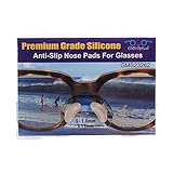 10 Pair Clear -1.8mm x 13mm Non-Slip Nose Pads for EyeGlasses by GMS Optical - Premium Grade Silicone
