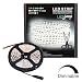 LEDJump Super Bright Dimmable Plug-In Daylight White Color 300 Lights LED Tape Flexible Rope Strip 12 Volts 3M Adhesive Tape Lighting System Certified (Strip Light Only, No Power)