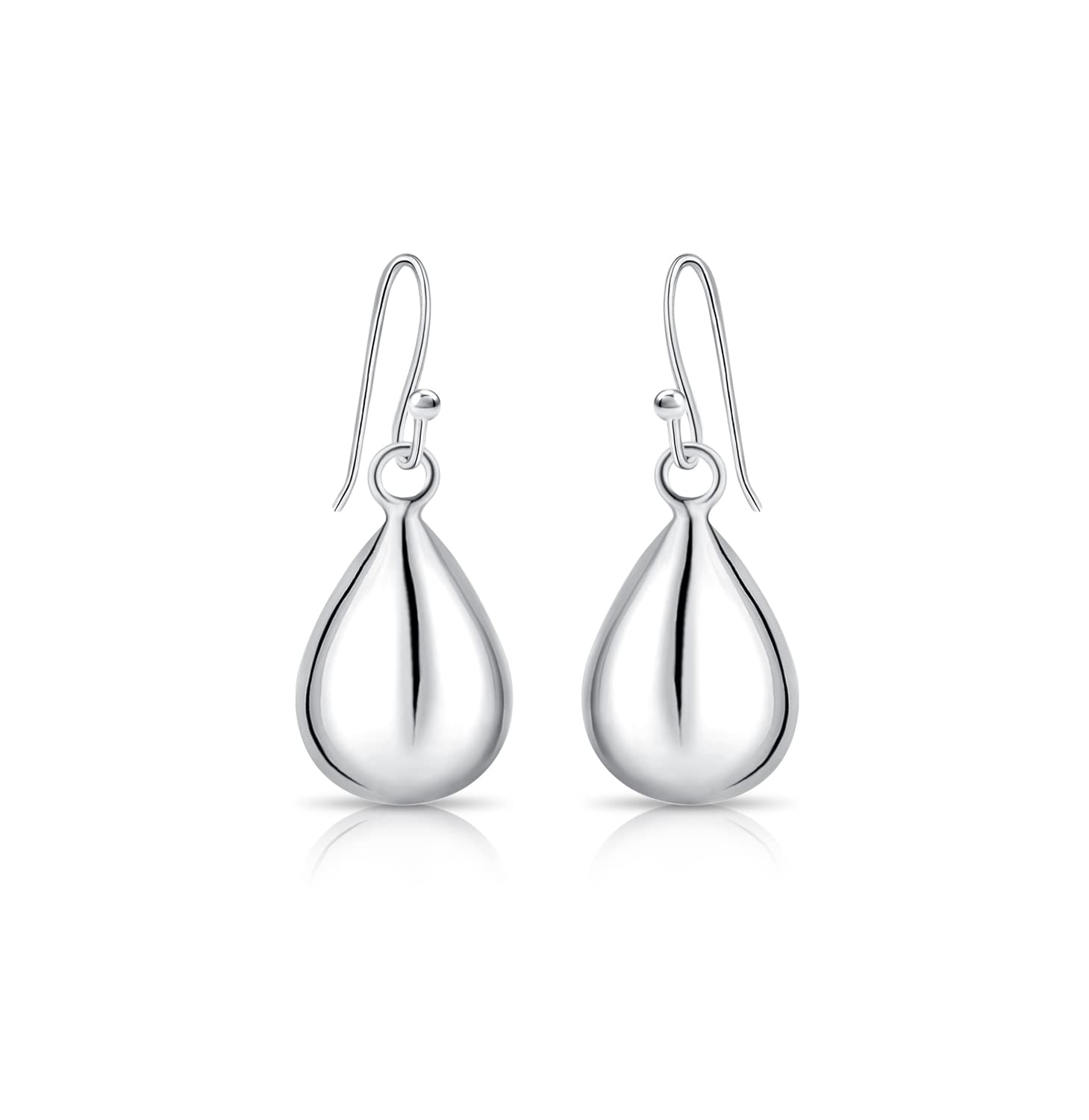 DTPSilver - 925 Sterling Silver Teardrop Dangling Earrings