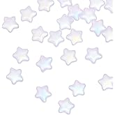 LiQunSweet 100 Pcs Glass Crystal Beads AB Color Plated Frosted Star Charm for DIY Jewelry Craft Making Necklace Bracelet Supplies - 8.5mm