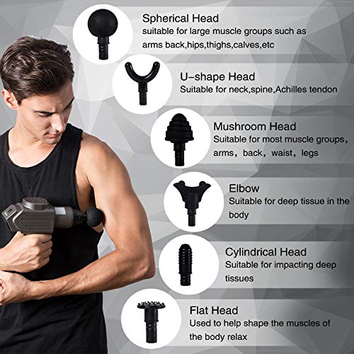Massage Gun Deep Tissue,Percussion Electric Massage Gun Portable Handheld Massager with Quiet Motor for athlets,Relieves… - Image 4