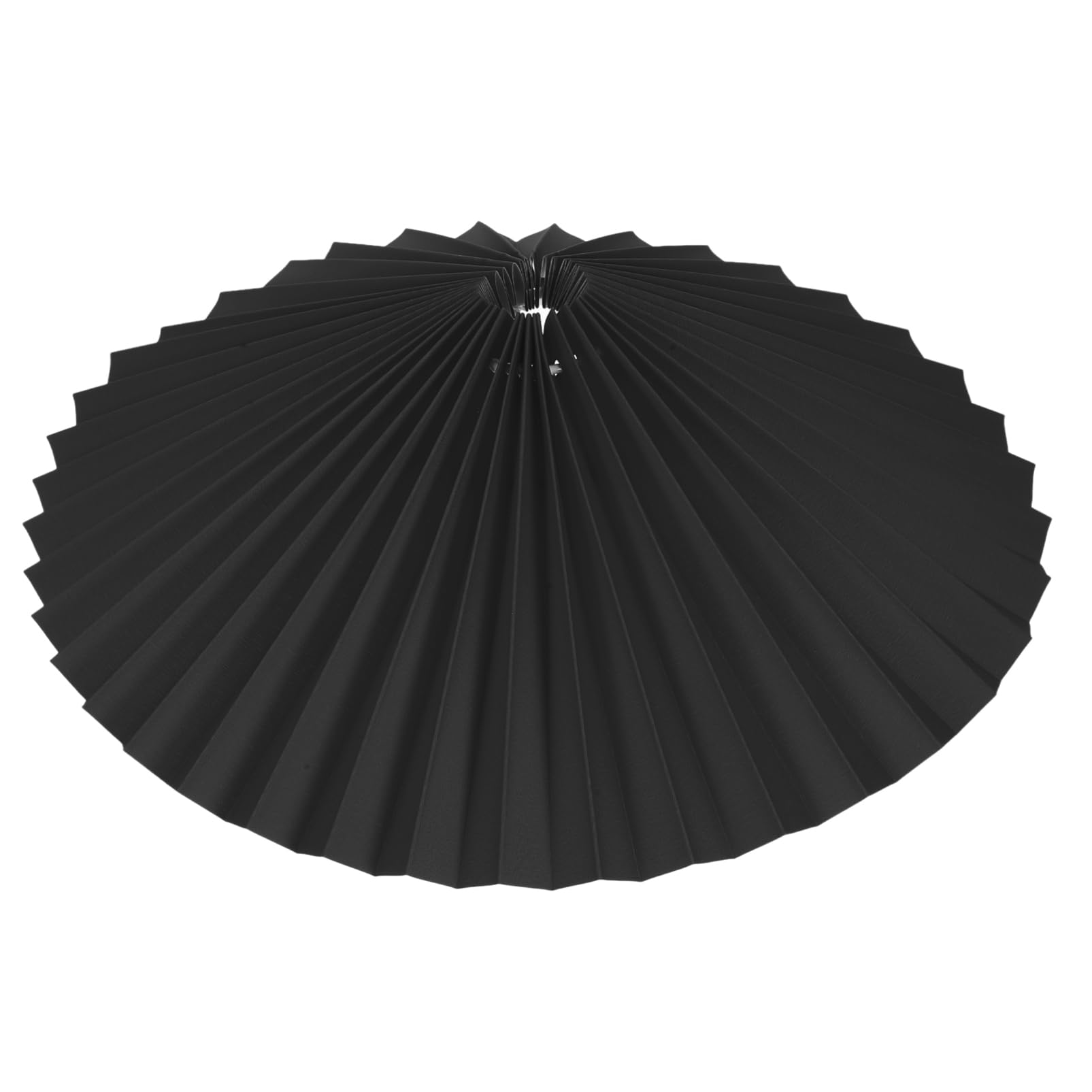 Hemobllo Table Lamp Shade - Pleated Lamp Shade Umbrella Shape Fabric E27 Replacement s for Table Lamps, Floor Lamps, Pendant, 12x6 Inch, Black
