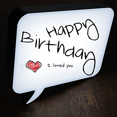 Yokamira DIY Message LED Light up Box Sign Handwriting Board with 3 Colors Mark Pens, A4 Size, White Color