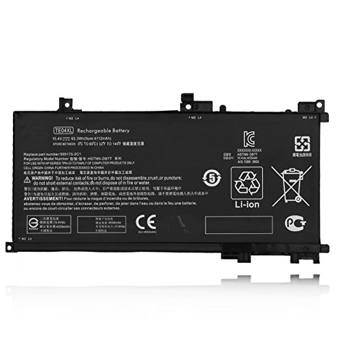 Emaks TE04XL battery for HP Owmen 15-ax200:15-ax250wm 15-ax210nr 15-ax243dx 15-ax256nr 15-ax252nr 15-ax220tx 15-ax220tx;hp Pavilion 15-bc200:15-bc204nf and More 905175-271 2C1 905277-855 HSTNN-DB7T