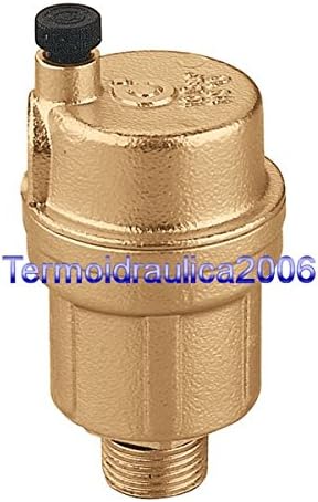 Caleffi Robocal Vertical Air Vent Automatic Valve, Chrome, One-Size