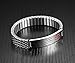 JF.JEWELRY Medical Alert ID Bracelet for Men and Women Stainless Steel Stretch Pull Cuff Bangle