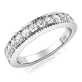 Sterling Silver 925 CZ Cubic Zirconia Wedding Band Ring