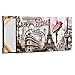 Donglin Art-Modern Wall Decor Pink Paris Eiffel Tower Paintings Stretched for Living Room City Paintings Wall Art Framed Ready to Hang 2412inch (Framed On Canvas)
