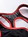 SYROKAN Women's High Impact Front Zip Wirefree Supportive Sports Bra Black & Orange 36C
