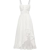 Scarlet Darkness Renaissance Dress Women Summer Corset Dress Flowy Sleeveless Milkmaid Vacation Sundress with Pockets