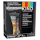 KIND Bars, Black Truffle Almond & Sea Salt, Gluten Free, 1.4 Ounce Bars, 12 Count