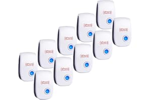 WYEWYE Ultrasonic Pest Repeller 10Pack Mice Repellent Indoor Ultrasonic Pest Repellent Rodent Repellent Ultrasonic Plug in Pest Defense Plug in Device Pest Control for Ant Spider Rodent Mosquito Roach
