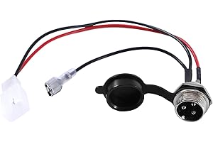 KAMIER 3 Wires Charger Port Replacement for Razor Crazy Cart XL DLX Shift Ground Force Drifter Go Cart Kart Dune Buggy E325 E300 E200 E175 E100 Kids Electric Scooter E-Scooter E-Bike Charging Parts