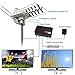 [Upgraded 2019] Amplified HD Digital TV Antenna - Outdoor HDTV Antenna 150 Mile Range Motorized with Adjustable Antenna Mount Pole for 2 TVs Support UHF/VHF/1080P Remote Control -33' Coax Cable