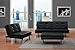 DHP Chelsea Convertible Accent Chair with Pillow, Black Faux Leather