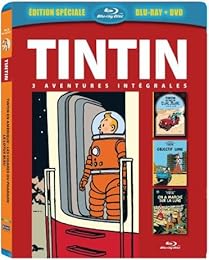 Tintin - 3 Aventures - Vol. 5 : Objectif Lune + On A Marché Sur La Lune + Tintin Au Pays De L'or Noir - Édition Blu-Ray+ Dvd