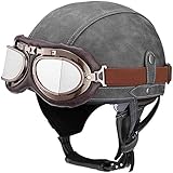 DJCALA Retro Street Motorcycle Helmet for Men