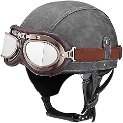 DJCALA Retro Street Motorcycle Helmet for Men