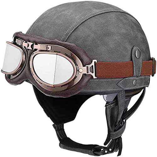 DJCALA Retro Street Motorcycle Helmet for Men