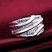 NYKKOLA Jewelry 925 Silver Beautiful Austrian Crystal Band Ring(O)