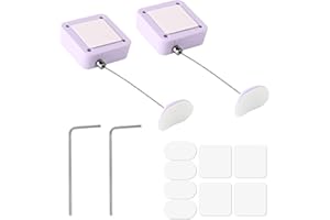 2pcs Retractable Remote Control Tether Locks, 6.7ft/204cm Adjustable Anti Theft Leash Cord with Buckle for TV Remotes Game Co