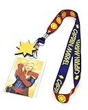 Captain Marvel Lanyard Necklace ID Holder Keychain LICENSED New