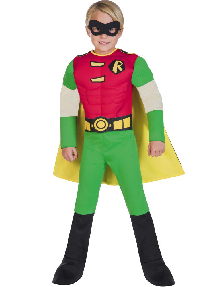 (PKT) (9908376) Child Boys Robin Muscle Chest Costume (4-6yr)