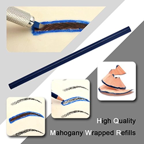 Chartsea Microblading Practice Skin HandMade Pen Makeup Eyebrow Tattoo Needle Pigment Kit (Red)