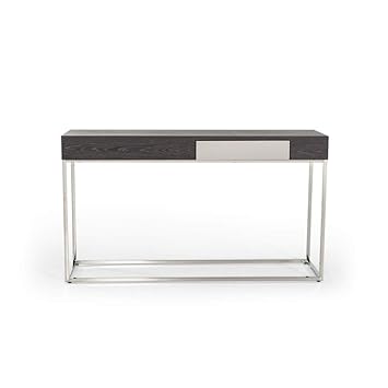 Amazon Com Benjara Wood And Metal Console Table With One Drawer