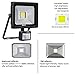 LTE LIGHTING EVEN Cly 20W LED Motion Sensor Floodlight Outdoor Security Flood Lights 1800 Lumens Waterproof IP66 Cool White 6000K (Without Plug)