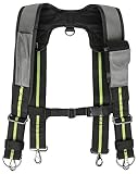 Padded Tool Belt Suspenders w/Phone Pocket, Chest Strap, Pencil Sleeve | Lightweight Comfortable & Strong Durable | Adjustable 1680D Ballistic Nylon | Contractor Grade Framer Suspension Rig