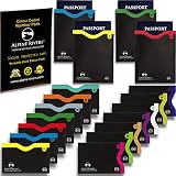18 RFID Blocking Sleeves (14 Credit Card Holders & 4 Passport Protectors) Ultimate Premium Identity Theft Protection Sleeve Set for Men & Women. Smart Slim Profile Design (Color Numbered Versatile)