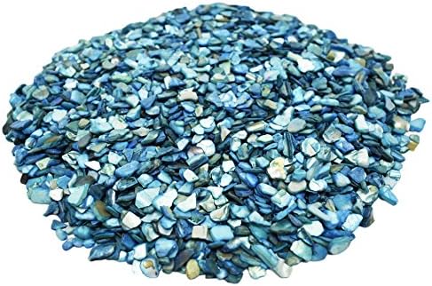 Decorative Stones Perfect For Aquariums, Vase FIllers, Table Scatter, Scrapbooking and Much More! Includes 1 Bag of Gems! (Akasha Turqoise Crushed Shells)