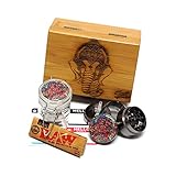 Elephant Laser Etched Sacred Geometry Stash Box, 1.6